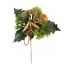 Picture of XMAS ROSE PARCEL AND BALL PICK ON 50cm WOODEN STICK GOLD X 10pcs