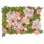 Picture of FLOWER WALL WITH PEONIES HYDRANGEAS ROSES AND FOLIAGE 60cm X 40cm PINK/LILAC/GREEN