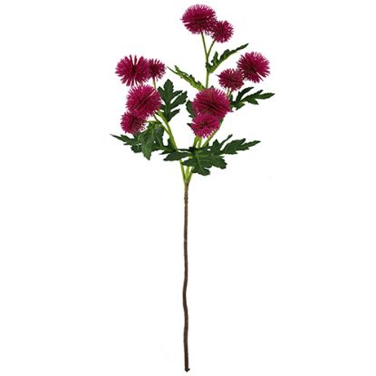 Picture of 56cm CHLOE PLASTIC POMPOM DAHLIA SPRAY BEAUTY