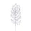 Picture of 36cm GLITTERED LEAF SPRAY SILVER X BUNDLE OF 12pcs