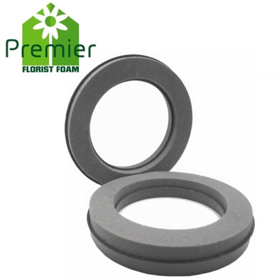 Picture of Premier® DRY FLORAL FOAM PLASTIC BACKED 35cm  (14 INCH) RING X 2pcs