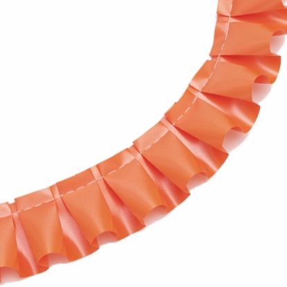 Picture of 50mm PRE PLEATED RIBBON X 10 METRES LIGHT ORANGE