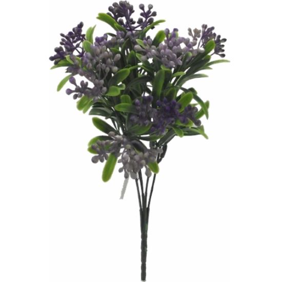 Picture of 30cm PLASTIC BERRY BUSH PURPLE/LILAC