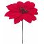 Picture of 9.5cm VELVET POINSETTIA ON 18cm STEM RED X 12pcs