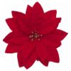 Picture of 12cm VELVET POINSETTIA SINGLE LOOSE HEAD RED (NO STEM) X 12pcs