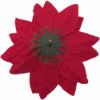 Picture of 12cm VELVET POINSETTIA SINGLE LOOSE HEAD RED (NO STEM) X 12pcs