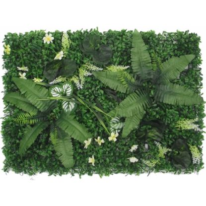 Picture of MIXED FOLIAGE WALL MAT 60cm X 40cm GREEN