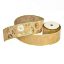 Picture of 63mm CHRISTMAS BURLAP WIRED EDGE RIBBON X 10yds REINDEER AND SNOWFLAKE NAT/GOLD