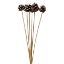 Picture of 4-6cm PINE CONE ON 50cm WOODEN STICK NATURAL/SNOWY x 6pcs