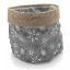 Picture of 15cm CLOTH PLANTER - SNOWFLAKES GREY/WHITE