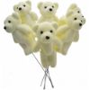 Picture of 11cm BEAR ON 17cm PICK IVORY X 6pcs