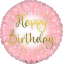 Picture of FS BALLOONS 18 INCH HOLOGRAPHIC FOIL BALLOON - HAPPY BIRTHDAY ELEGANT PINK/GOLD