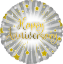 Picture of FS BALLOONS 18 INCH HOLOGRAPHIC FOIL BALLOON - HAPPY ANNIVERSARY STARS SILVER/GOLD