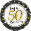 Picture of FS BALLOONS 18 INCH HOLOGRAPHIC FOIL BALLOON - HAPPY 50th BIRTHDAY CELEBRATION
