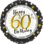 Picture of FS BALLOONS 18 INCH HOLOGRAPHIC FOIL BALLOON - HAPPY 60th BIRTHDAY CELEBRATION