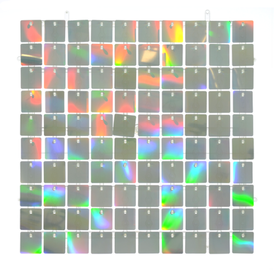 Picture of SEQUIN WALL PANEL 30cm X 30cm SQUARE SEQUINS ACRYLIC BACKED IRIDESCENT (NOT COMPATIBLE WITH TYPE B)