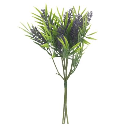 Picture of 38cm PLASTIC LAVENDER BUNDLE (3 STEMS) PURPLE