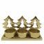 Picture of 18cm METAL CHRISTMAS TEALIGHT HOLDER - TREES GOLD X 2pcs