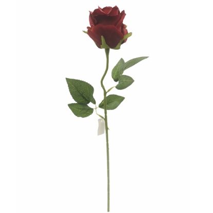Picture of 52cm SINGLE OPEN ROSE RED
