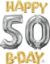 Picture of ANAGRAM AIR-FILLED 26 INCH FOIL BALLOON SET - HAPPY 50TH BIRTHDAY