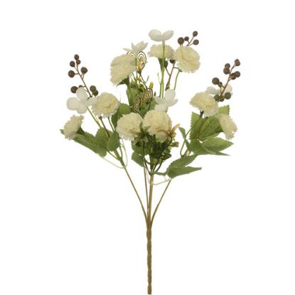 Picture of 32cm CHRYSANTHEMUM HYDRANGEA AND BERRY BUSH IVORY