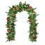 Picture of 180cm (6ft) SPRUCE GARLAND WITH CINNAMON BELLS CONES AND BERRIES GREEN/NAT/RED