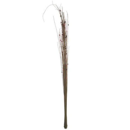 Picture of 105cm NATURAL TING TING (100g) WITH BURGUNDY BEADS X 12pcs