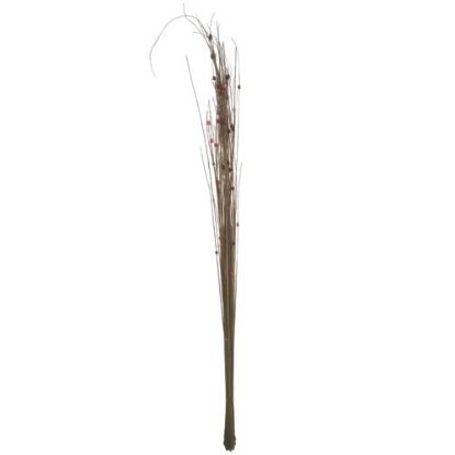 Picture of 105cm NATURAL TING TING (100g) WITH BURGUNDY BEADS X 12pcs