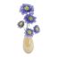 Picture of 33cm ARRANGEMENT - PURPLE SCABIOSAS IN GLASS VASE X 6pcs