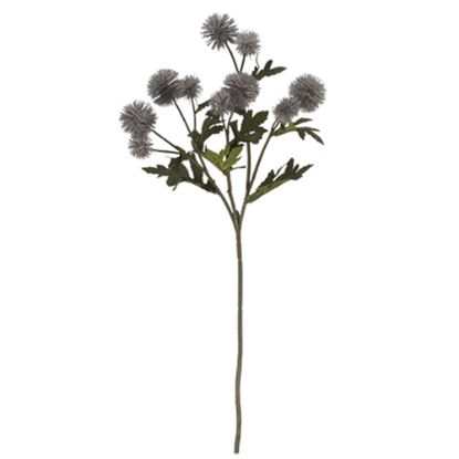 Picture of 56cm PLASTIC POMPOM DAHLIA SPRAY DRY COLOUR GREY