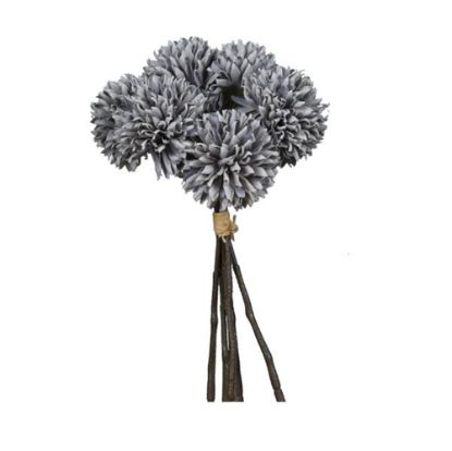 Picture of 22cm POM POM BUNDLE (6 HEADS) AUTUMN BLUE/GREY