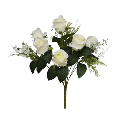 Picture of 45cm MIXED ROSE AND HYDRANGEA BUSH IVORY