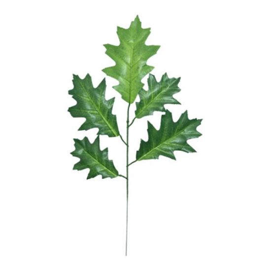 Picture of 55cm OAK LEAF SPRAY (5 LEAVES) X 6pcs GREEN