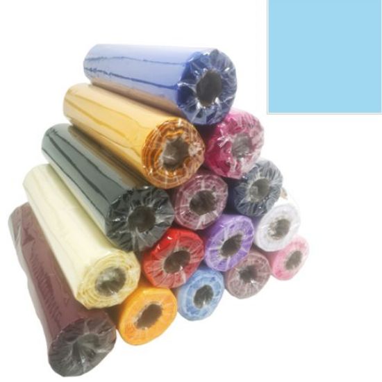 Picture of SATIN FABRIC 29cm X 20metres LIGHT BLUE