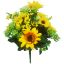 Picture of 41cm SUNFLOWER EUCALYPTUS AND SUCCULENT BUSH YELLOW