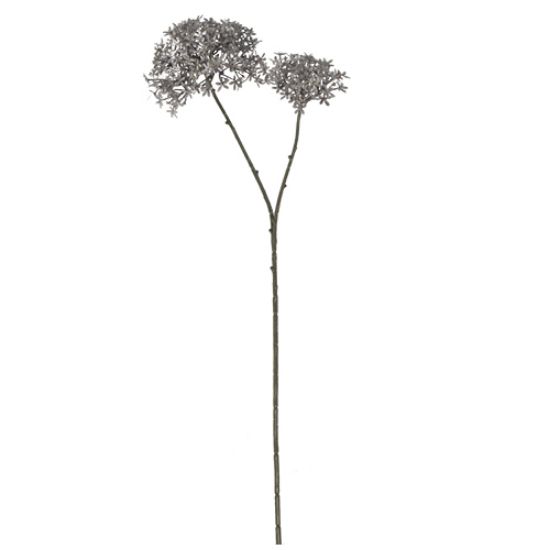 Picture of 70cm PLASTIC CROWN FLOWER SPRAY DRY COLOUR GREY