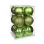Picture of 6cm CHRISTMAS BAUBLES ASSORTED OLIVE GREEN X 12pcs