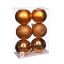 Picture of 8cm CHRISTMAS BAUBLES ASSORTED COPPER X 6pcs