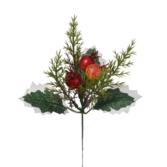 Picture of CHRISTMAS HOLLY AND HYPERICUM BERRY PICK RED/GREEN X 48pcs