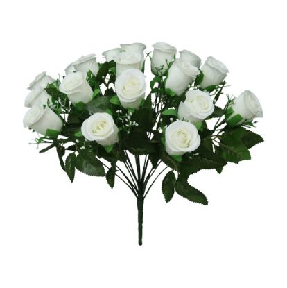 Picture of 36cm ROSEBUD BUSH (18 HEADS) IVORY