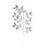 Picture of 40cm GLITTERED MINI LEAF SPRAY SILVER X 6pcs
