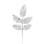 Picture of 45cm GLITTERED LEAF SPRAY SILVER X 6pcs