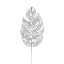 Picture of 34cm GLITTERED LEAF SILVER X 6pcs