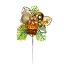 Picture of 23cm CHRISTMAS PICK WITH BAUBLES BERRIES AND PARCEL GOLD X 12pcs