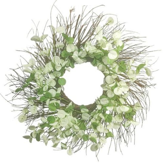 Picture of 24 INCH (61cm) TWIGS AND EUCALYPTUS WREATH NATURAL/GREEN