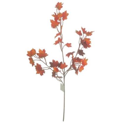 Picture of 80cm AUTUMN MAPLE LEAF SPRAY ORANGE/RED