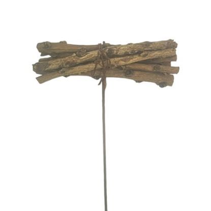 Picture of 8cm TWIGGY BUNDLE ON WIRE LIGHT BROWN X 6pcs