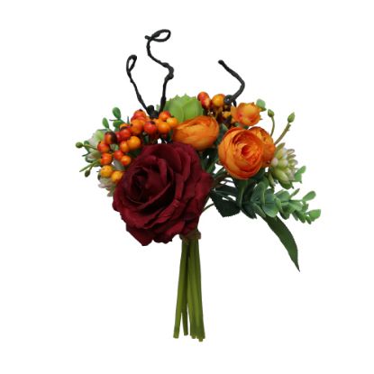 Picture of 33cm ROSE & BERRY BUNDLE RED/ORANGE