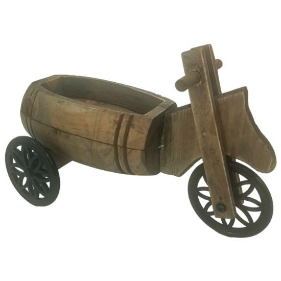 Picture of 33cm WOODEN BARREL TRIKE PLANTER