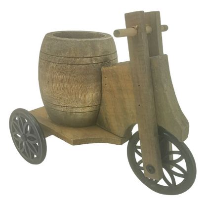Picture of 35cm WOODEN BARREL TRIKE PLANTER
